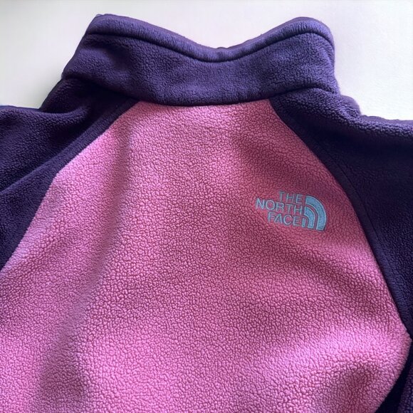 The North Face Pink and Red Full Zip Fleece Pullover Sweater - Picture 7 of 9